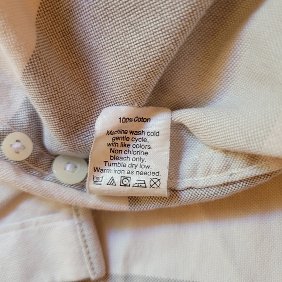 J. Crew Short Sleeve Cotton Oxford Shirt, White & Gray, M, EUC - Picture 14 of 14